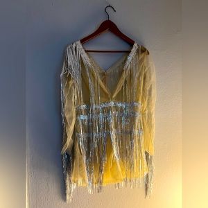 Nude Sequined Romper